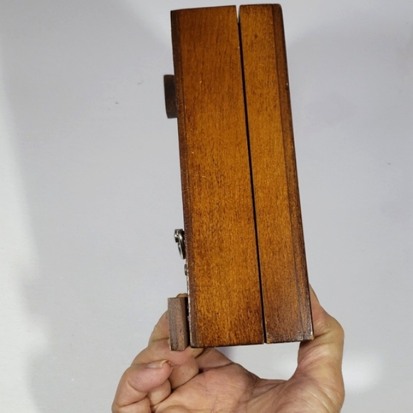 Antique Beautiful Wood Music Handcrafted Jewelry Box Made In Switzerland - Picture 5 of 16